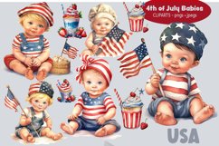 Fourth of July babies and treats clipart Product Image 1