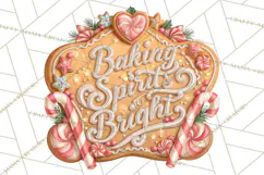 Gingerbread Christmas Signs, Gingerbread Clipart PNG Product Image 2