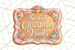 Gingerbread Christmas Signs, Gingerbread Clipart PNG Product Image 4