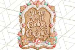 Gingerbread Christmas Signs, Gingerbread Clipart PNG Product Image 5