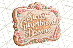 Gingerbread Christmas Signs, Gingerbread Clipart PNG Product Image 2