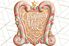 Gingerbread Christmas Signs, Gingerbread Clipart PNG Product Image 3
