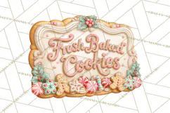 Gingerbread Christmas Signs, Gingerbread Clipart PNG Product Image 4