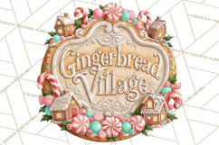 Gingerbread Christmas Signs, Gingerbread Clipart PNG Product Image 3