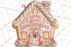 Gingerbread Christmas Signs, Gingerbread Clipart PNG Product Image 3