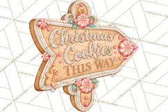 Gingerbread Christmas Signs, Gingerbread Clipart PNG Product Image 2