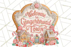Gingerbread Christmas Signs, Gingerbread Clipart PNG Product Image 3