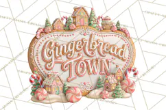 Gingerbread Christmas Signs, Gingerbread Clipart PNG Product Image 2