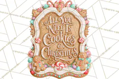 Gingerbread Christmas Signs, Gingerbread Clipart PNG Product Image 2