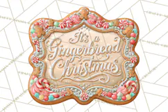 Gingerbread Christmas Signs, Gingerbread Clipart PNG Product Image 4
