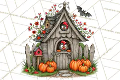 Halloween Farmhouse Signs & Decor Clipart, Halloween Png Product Image 4