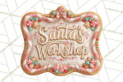 Gingerbread Christmas Signs, Gingerbread Clipart PNG Product Image 3
