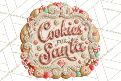 Gingerbread Christmas Signs, Gingerbread Clipart PNG Product Image 5