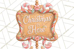 Gingerbread Christmas Signs, Gingerbread Clipart PNG Product Image 2