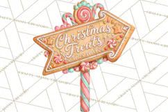 Gingerbread Christmas Signs, Gingerbread Clipart PNG Product Image 2