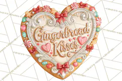Gingerbread Christmas Signs, Gingerbread Clipart PNG Product Image 4