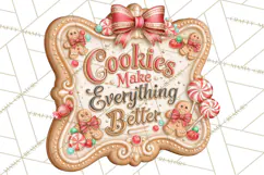 Gingerbread Christmas Signs, Gingerbread Clipart PNG Product Image 5