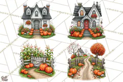Halloween Farmhouse Signs & Decor Clipart, Halloween Png Product Image 1