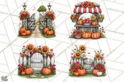 Halloween Farmhouse Signs & Decor Clipart, Halloween Png Product Image 1