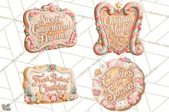 Gingerbread Christmas Signs, Gingerbread Clipart PNG Product Image 1