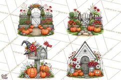 Halloween Farmhouse Signs & Decor Clipart, Halloween Png Product Image 1