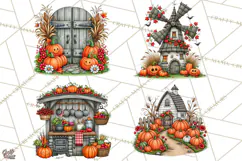 Halloween Farmhouse Signs & Decor Clipart, Halloween Png Product Image 1
