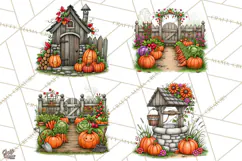 Halloween Farmhouse Signs & Decor Clipart, Halloween Png Product Image 1