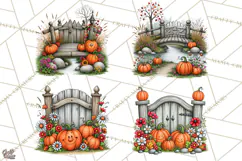 Halloween Farmhouse Signs & Decor Clipart, Halloween Png Product Image 1