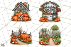 Halloween Farmhouse Signs & Decor Clipart, Halloween Png Product Image 1