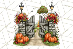 Halloween Farmhouse Signs & Decor Clipart, Halloween Png Product Image 2