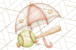 Whimsical Softball Mom Clipart PNG Game Day Mom Graphics Product Image 2