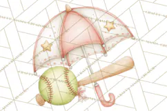 Whimsical Softball Mom Clipart PNG Game Day Mom Graphics Product Image 2