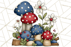 Patriotic Forest Animals Clipart, Whimsical Red White Blue Product Image 3