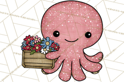 Patriotic Ocean Animals Clipart, Whimsical Red White Blue Product Image 3