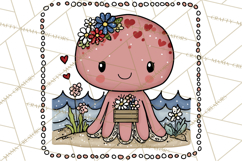 Patriotic Ocean Animals Clipart, Whimsical Red White Blue Product Image 5