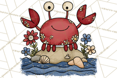 Patriotic Ocean Animals Clipart, Whimsical Red White Blue Product Image 5