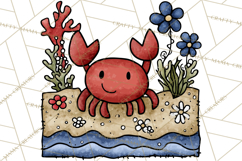 Patriotic Ocean Animals Clipart, Whimsical Red White Blue Product Image 4