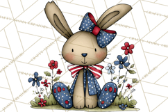 Patriotic Forest Animals Clipart, Whimsical Red White Blue Product Image 3