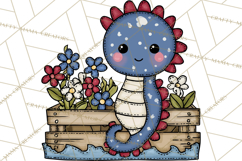 Patriotic Ocean Animals Clipart, Whimsical Red White Blue Product Image 5