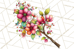 Spring Clipart PNG, Bright Spring Flowers, Kids and Cottage Product Image 2