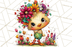 Spring Clipart PNG, Bright Spring Flowers, Kids and Cottage Product Image 3