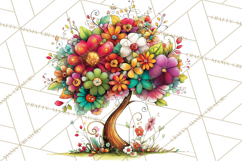 Spring Clipart PNG, Bright Spring Flowers, Kids and Cottage Product Image 4