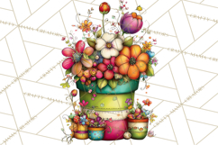 Spring Clipart PNG, Bright Spring Flowers, Kids and Cottage Product Image 5