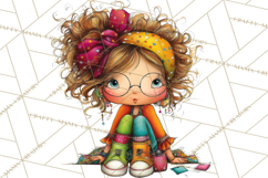 Spring Clipart PNG, Bright Spring Flowers, Kids and Cottage Product Image 3