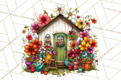 Spring Clipart PNG, Bright Spring Flowers, Kids and Cottage Product Image 4