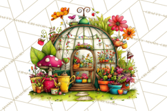 Spring Clipart PNG, Bright Spring Flowers, Kids and Cottage Product Image 5