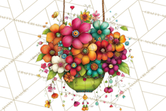 Spring Clipart PNG, Bright Spring Flowers, Kids and Cottage Product Image 3