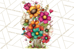 Spring Clipart PNG, Bright Spring Flowers, Kids and Cottage Product Image 5