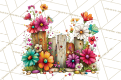Spring Clipart PNG, Bright Spring Flowers, Kids and Cottage Product Image 3