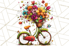 Spring Clipart PNG, Bright Spring Flowers, Kids and Cottage Product Image 3